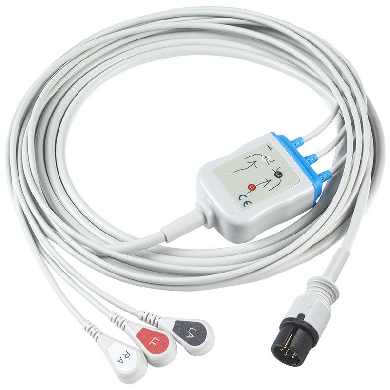 Edan รองรับการเชื่อมต่อตรง ECG สายเคเบิลและสายนํา 6Pin AAMI ทั่วไป 3Lead AHA Snap