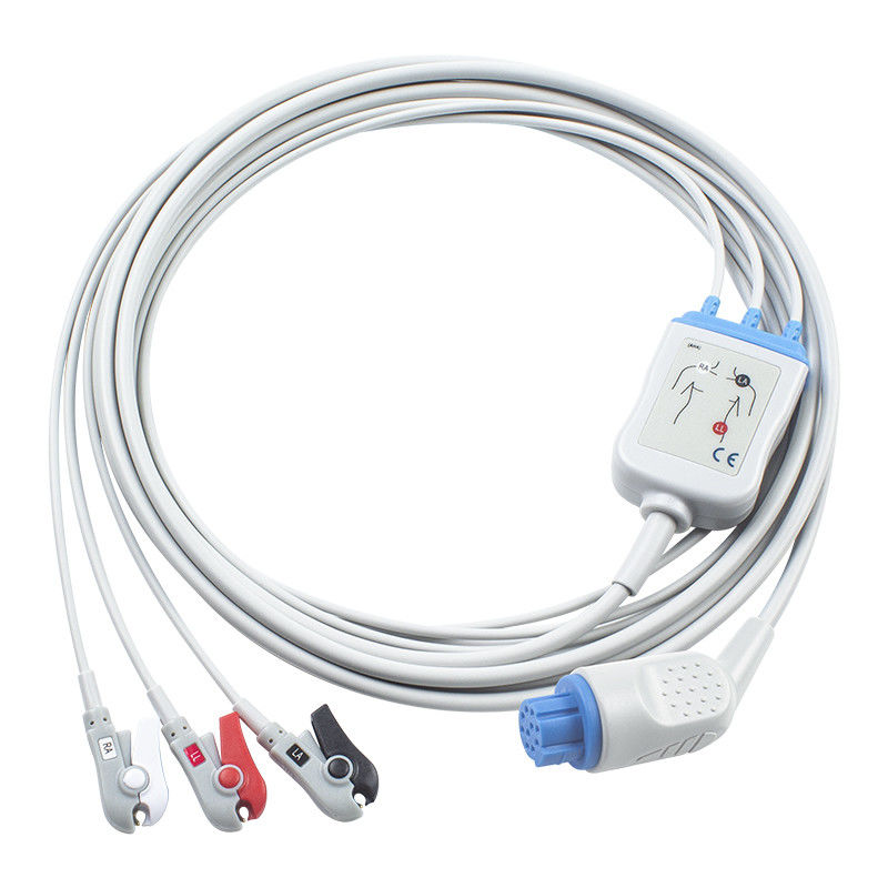 สําหรับ Artema S&W สอดคล้องตรง-เชื่อมต่อเคเบิล ECG และสายนํา 3Lead AHA Grabber