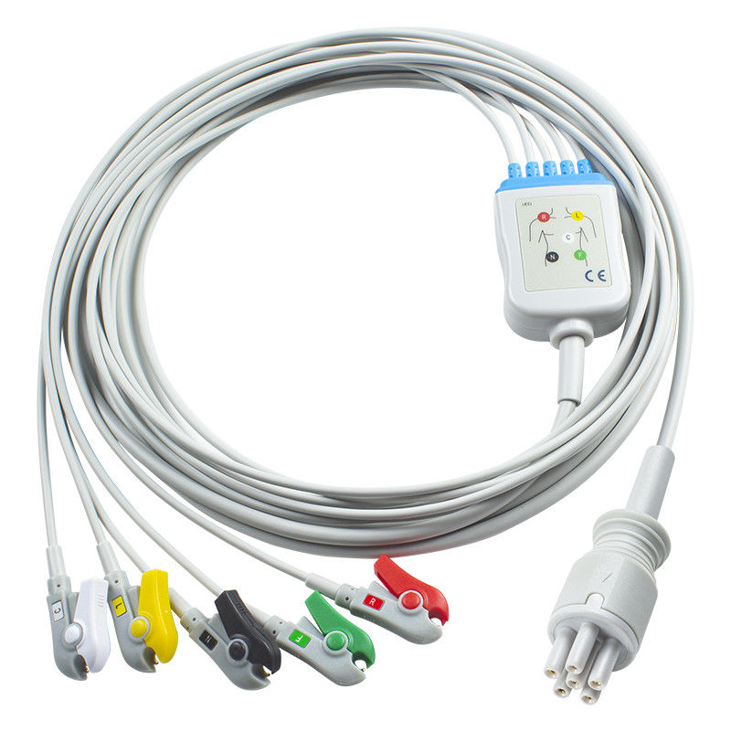 สําหรับ Omron > Colin คาเบล ECG ที่เข้ากันตรงและสายไฟ 5Lead IEC Grabber