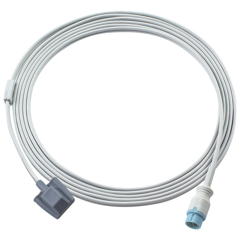 เครื่องตรวจจับ DRE Spo2 10Pin P02111 DRE Pro Touch Waveline EZ เครื่องตรวจสอบ Nelcor Tech SpO2 แบบตรงเดียว