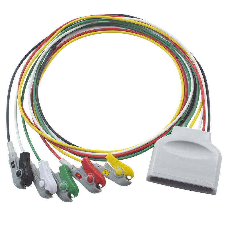 พี-ฮิลลิปส์ MX40 เทเลเมตรี ECG สายนําคนไข้สาย 5 Lead ECG สายนํา IEC Grabber Clip 989803171931