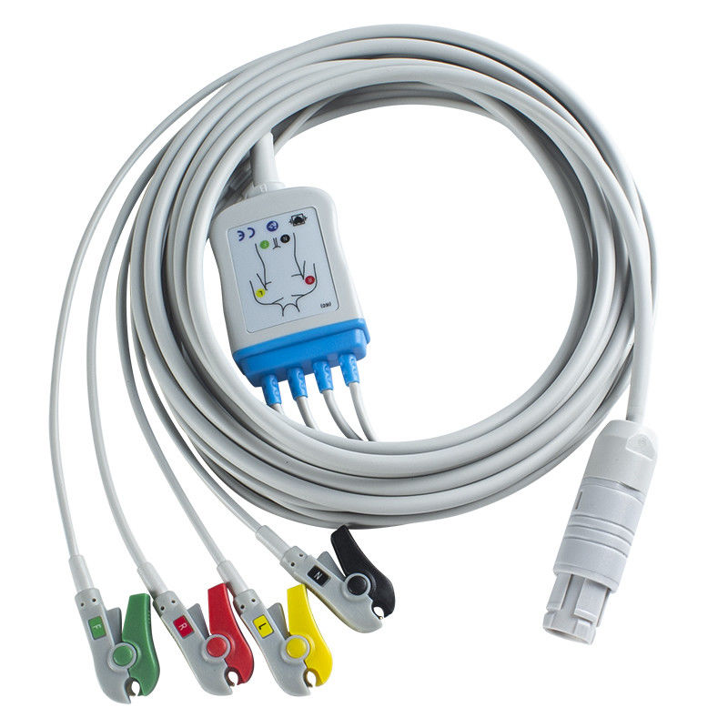 Primedic Defibrillator ECG สายเคเบิลและสายนํา 16Pin ECG ตรงกับเครื่อง 4ช่อง