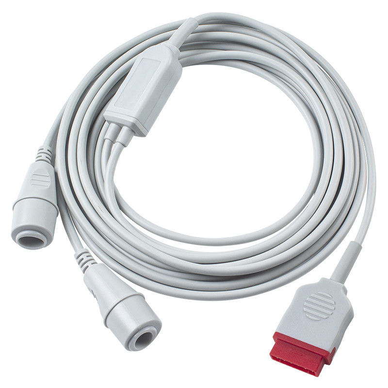 GE เครื่องปรับความดันโลหิตแบบบุกรุก IBP แอดป์เตอร์เคเบิล 2*Edward 6pin IBP Extension Cable