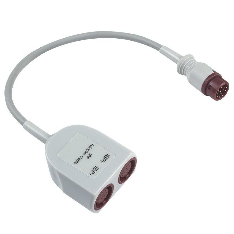 สายอะแดปเตอร์ P-Hilips Dual IBP พร้อมขั้วต่อ 12 พิน ความยาว 0.3 เมตร และวัสดุ TPU สำหรับใช้งานทางการแพทย์