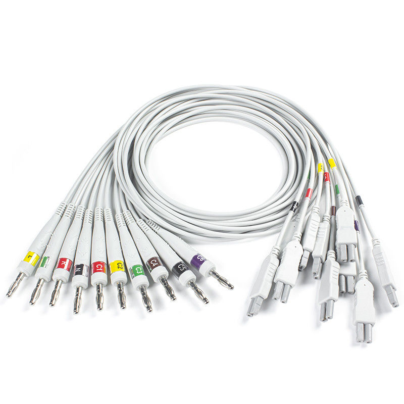Norav Quark C12x การวินิจฉัย ECG 12 การทดสอบความเครียดของหมู ECG ที่แต่งด้วยสาย TPU