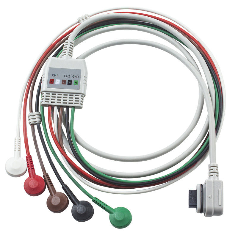 สาย ECG 5Lead Holter GE Seer ECG 2008594-001 สายเชื่อมต่อกับ GE SEER LIGHTR