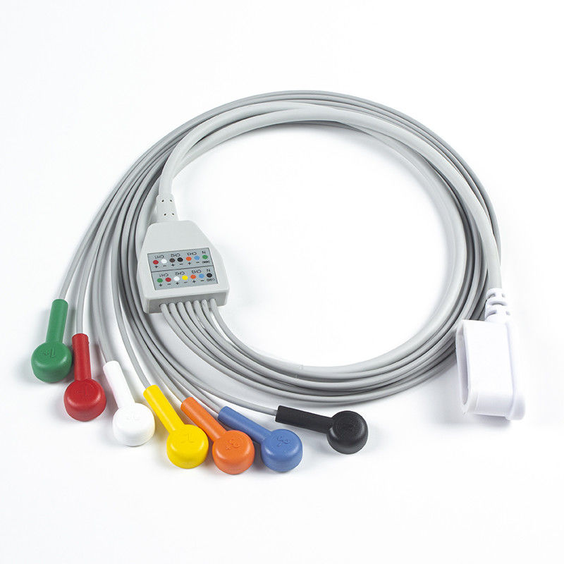 Leadwire Set 7 Leadwire ECG GE SEER 1000 3ช่อง IEC Snap รองรับสําหรับ GE SEER 1000