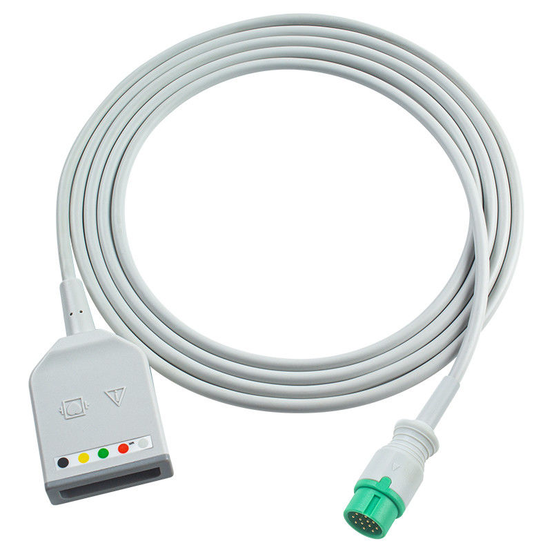 ไบโอไลท์ 12Pin 5Lead ECG กระเป๋าตัวปรับเคเบิล AnyView A2 A6 A4 A8 Q7 Q5 ECG การขยายเคเบิล Euro Style