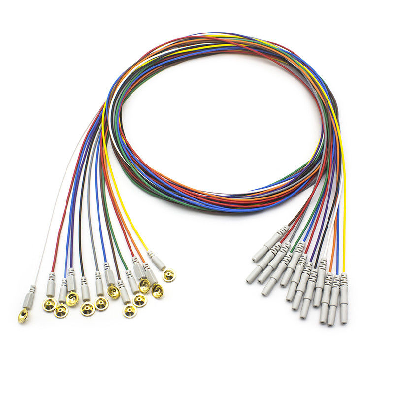 อิเล็กทรอร์ด EEG Din 1.5 Plated With Gold สี EEG สายไฟฟ้านํา 1.5 เมตร 10pcs ต่อชุด