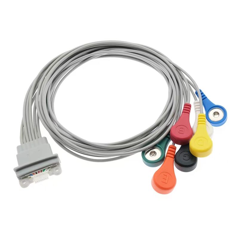 รองรับสําหรับ Schiller Medilog AR12 Plus ECG Holter Cable 7Lead IEC Snap AR4 Plus FD5
