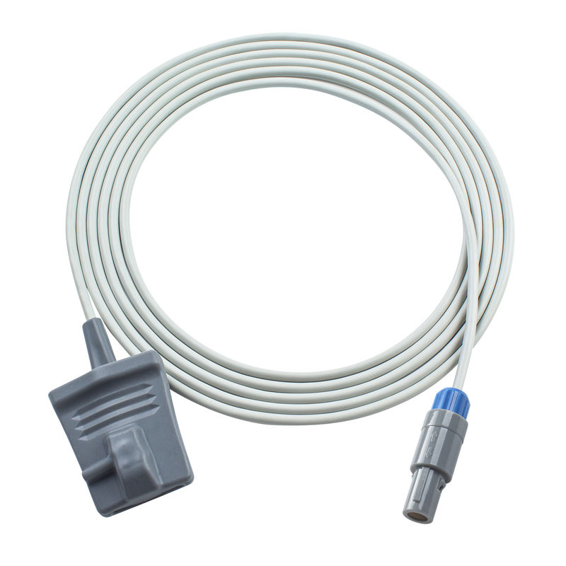 รองรับ Trismed 7000K ผู้ใหญ่ Soft Tip Direct SpO2 Sensor 3.0M 5Pin Single Notch Digital Tech