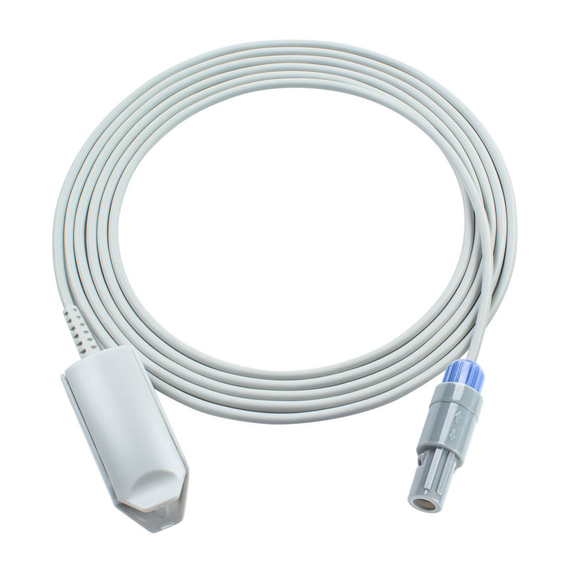 6Pin 40Degree ผู้ใหญ่ Finger Clip SpO2 Sensor 3.0M รองรับ Drager Vist 120 Vist 120s
