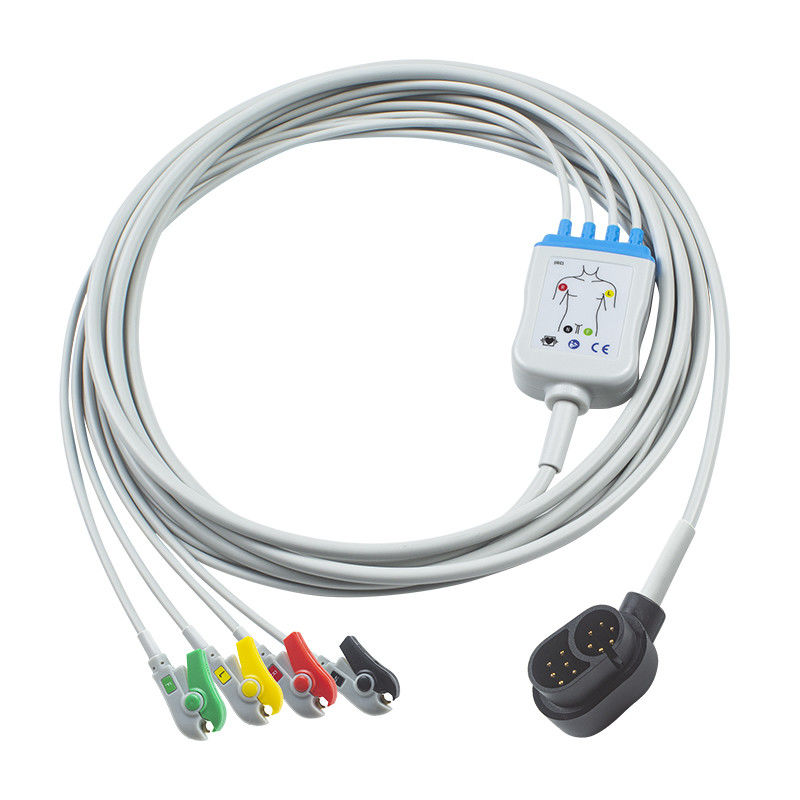 4 สายไฟฟ้า ECG ที่นําไปใช้สําหรับ Welch Allyn 1500 IEC Grabber 24 เดือน