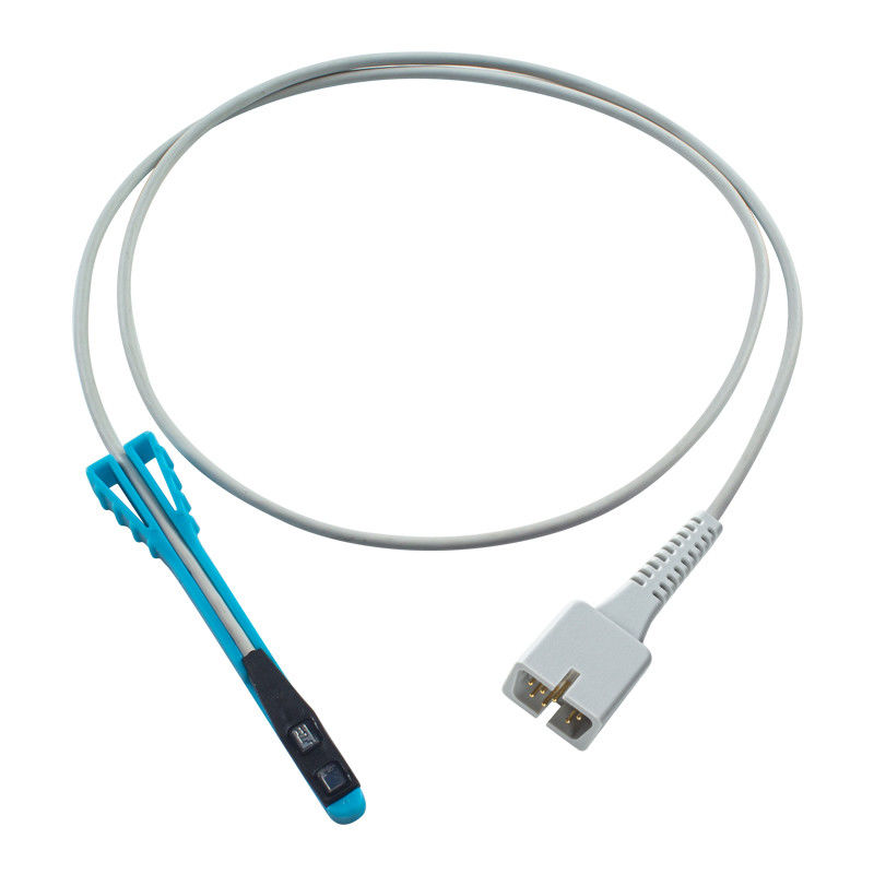 เซ็นเซอร์ SpO2 แบบสั้น N-ellcor 7Pin ที่เข้ากันได้ สำหรับการตรวจทางทวารหนักของสัตว์ Non-Oxmax 1M