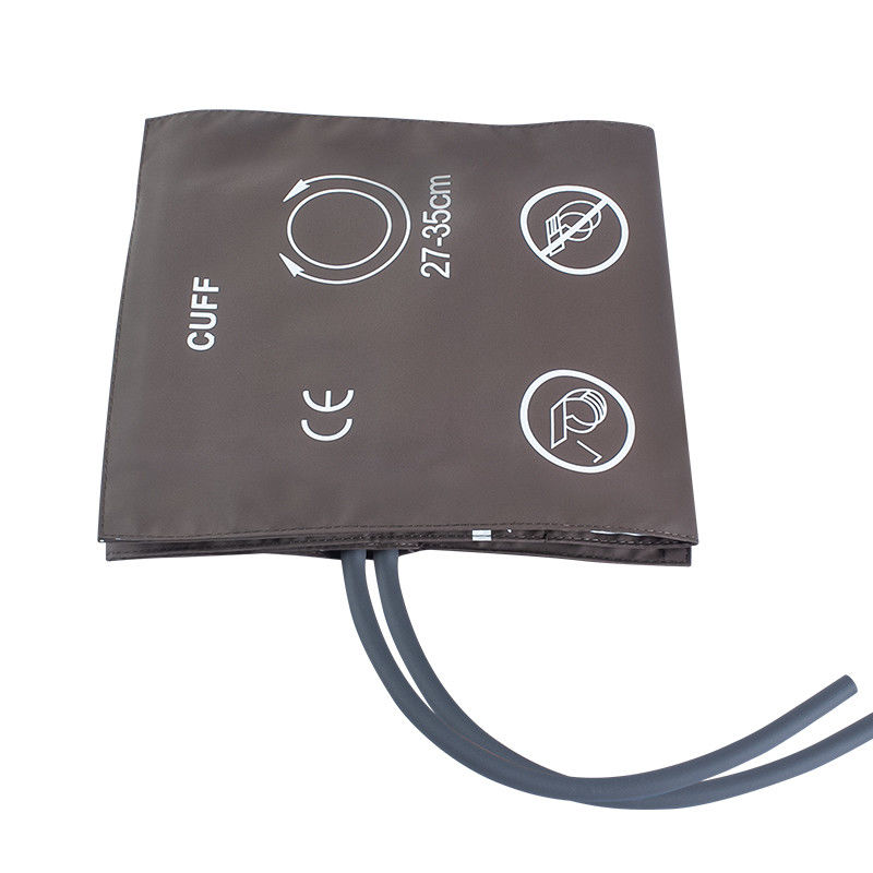 ผู้ใหญ่ NIBP Cuff ท่อสอง 27-35cm TPU Cuff กระเป๋าน้ําตาล ประเภทบรรจุ