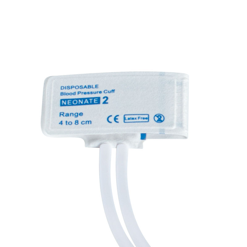 กล่องสองท่อ NIBP Neonatal Disposable Cuff ขนาด 2 4-8cm อายุการใช้งาน 24 เดือน