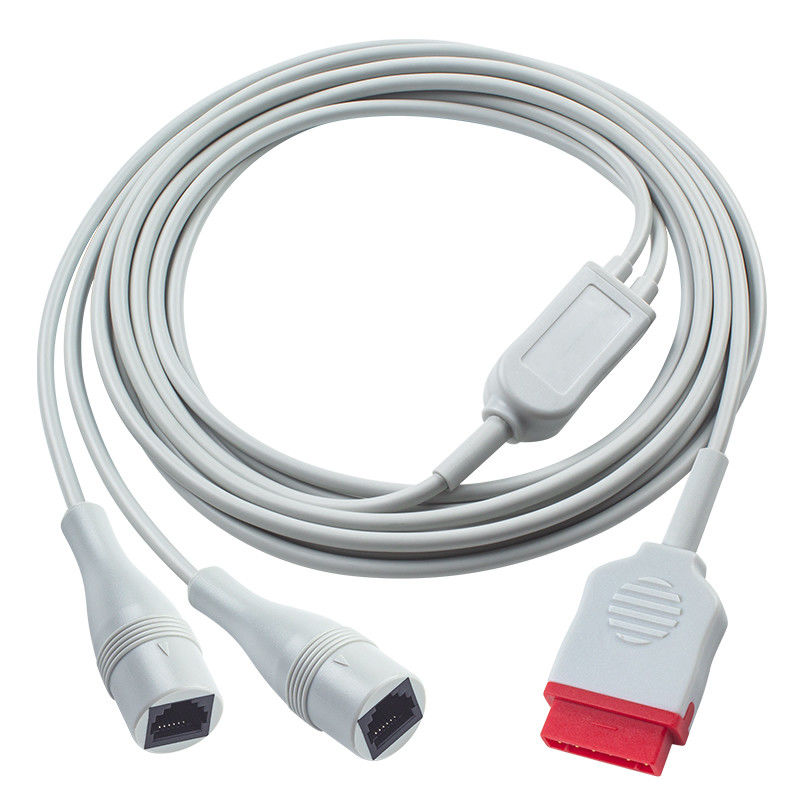 3.5M ความยาวของผู้ป่วย มอนิเตอร์ 11Pin ถึง 2x Abbott IBP Cable สําหรับ GE Dash Carescape B650