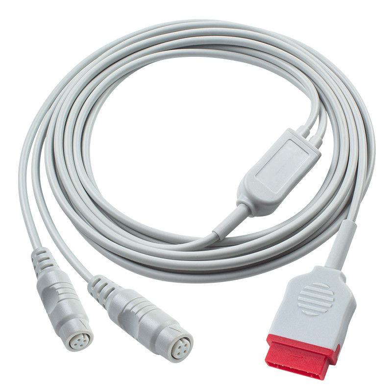 3.5M GE IBP Adapter Cable to Double P-Hilips Connector สําหรับอุปกรณ์การวินิจฉัยทางการแพทย์