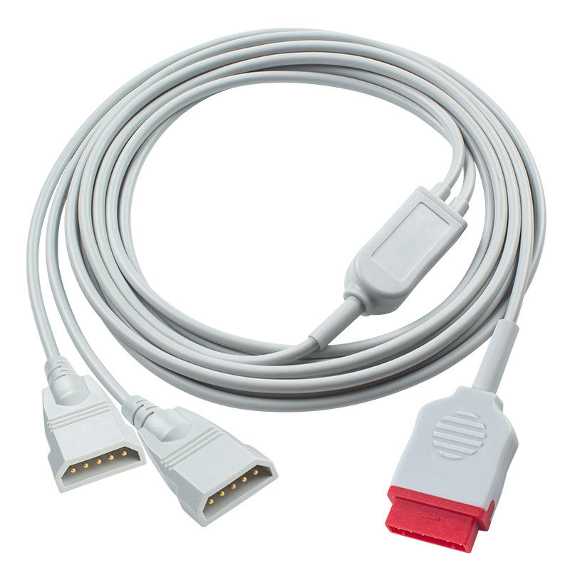 เครื่องตรวจสอบความดันโลหิตของผู้ป่วย GE IBP Cable 11Pin ถึง 2x PVB 5Pin 3.5M