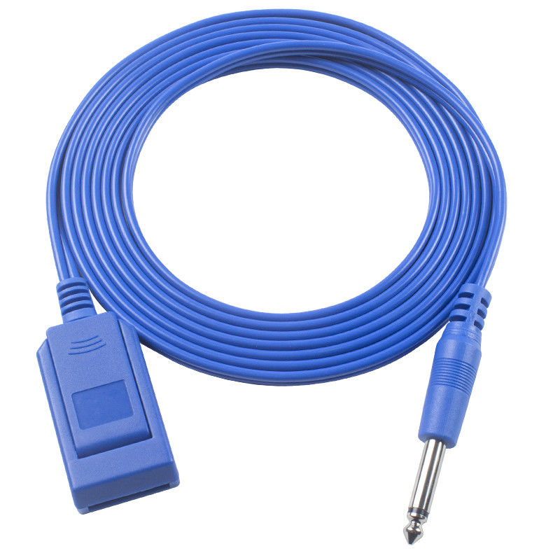 3.0M PVC Electrosurgical แผ่นกดดินใช้ครั้งเดียว ESU สายเคเบิลสําหรับผลการผ่าตัดที่แม่นยํา