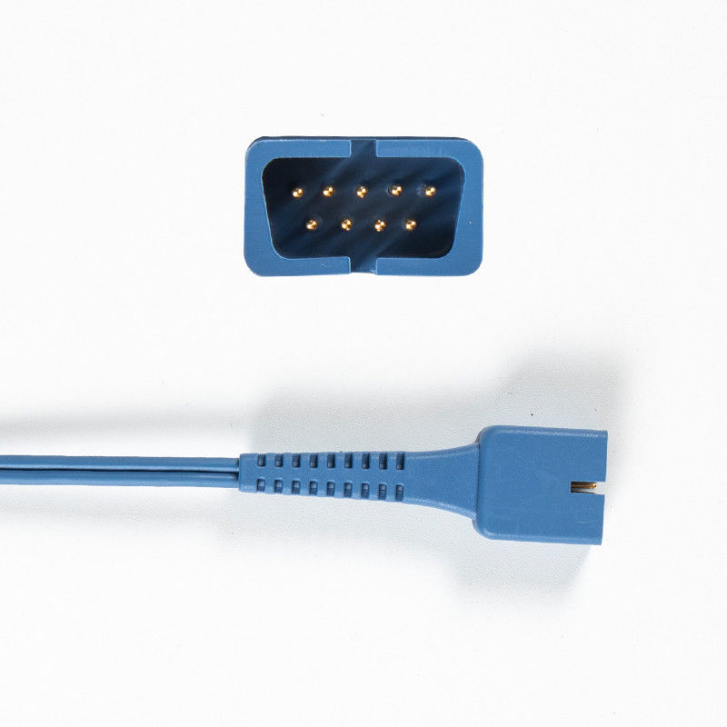สายเคเบิลทดสอบ SpO2 9Pin SpO2 Sensor 1M TPU สําหรับความเหมาะสมทั่วไป