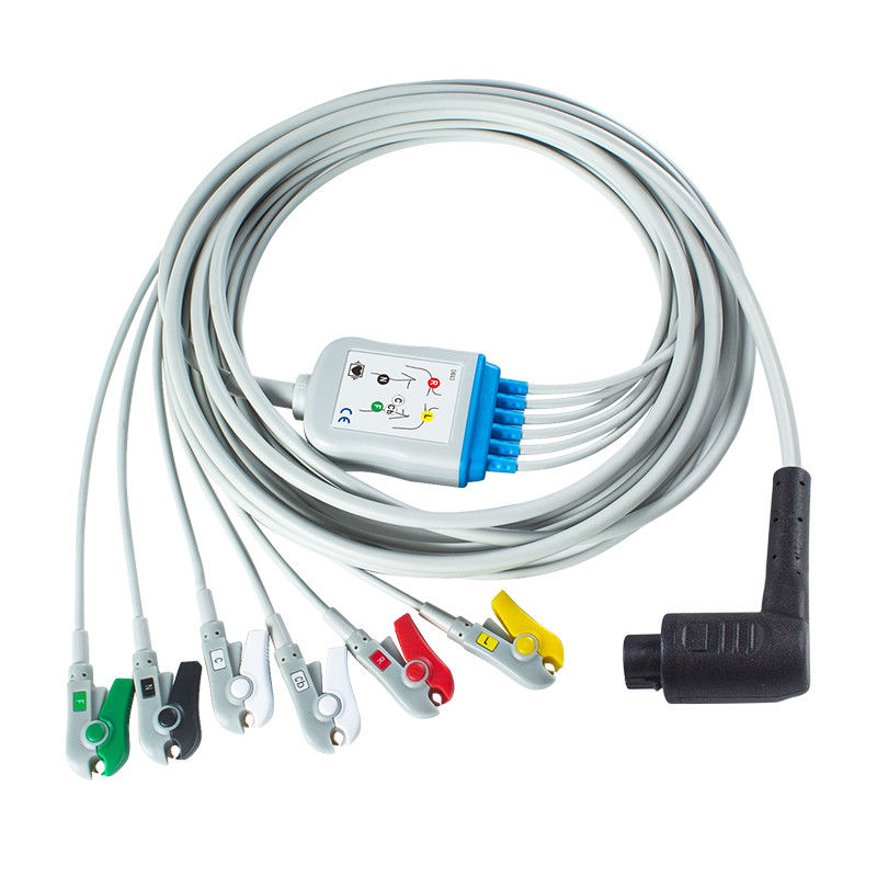 Corpuls 3 6Lead IEC Grabber คาเบลผู้ป่วยที่มี AHA / IEC Lead Color Coding