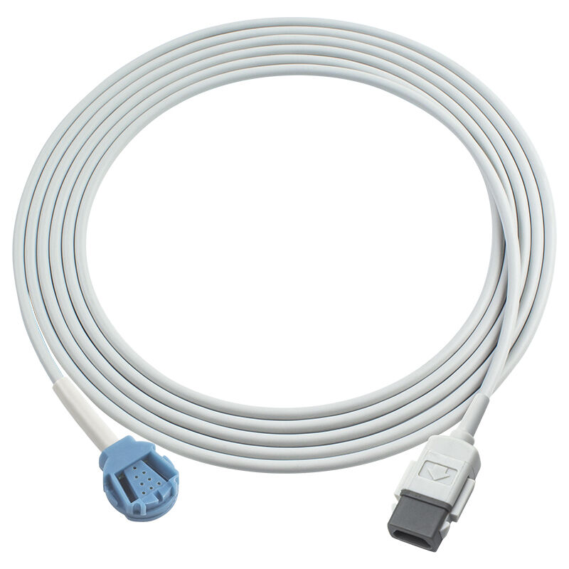 GE Datex Ohmeda OXY-MC3 SpO2 เซนเซอร์เคเบิล 9-ปิน Datex TruSat Connector To Datex OxiTip SpO2 Adapter Extension Cable TruSat TD