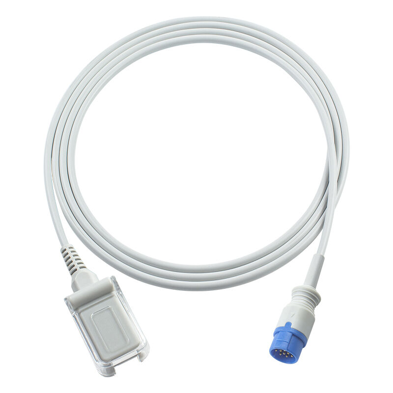 Emtel SpO2 Sensor Cable SpO2 Adapter Cable Nelcor Non O-ximax Tech 10Pin ไปยังตัวเชื่อม DB9