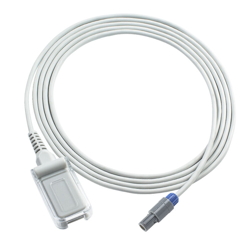 Petas SpO2 Adapter Connection Cable 6Pin 40 องศา ไปยัง DB9 เครื่องเชื่อม SpO2 Sensor probe