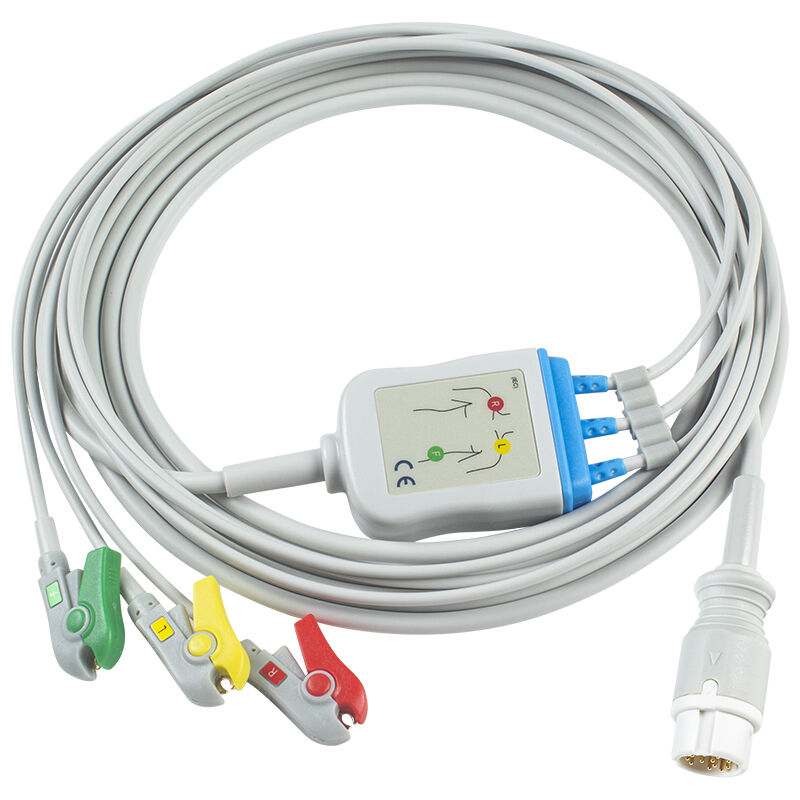 สาย ECG 5 Lead 12Pin M1975A สําหรับเด็กผู้ใหญ่