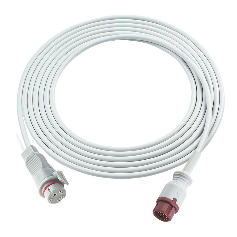 Bistos IBP Adapter Cable 12Pin ไปยัง Edward Argon BD Abbott BB PVB Utah Medex Mindray Connector สําหรับ BT-710 BT-720 BT-740 BT-770 BT-780