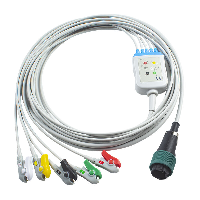 Saadat 6pin 8pin one piece ECG Cable และสายไฟ