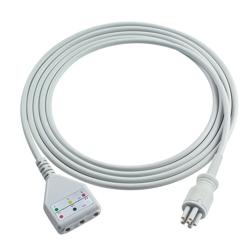 Omron > Colin 6Pin Connector 3 5Lead ECG Trunk Adapter Cable MC039-55 สายต่อเติม ECG สไตล์ Din