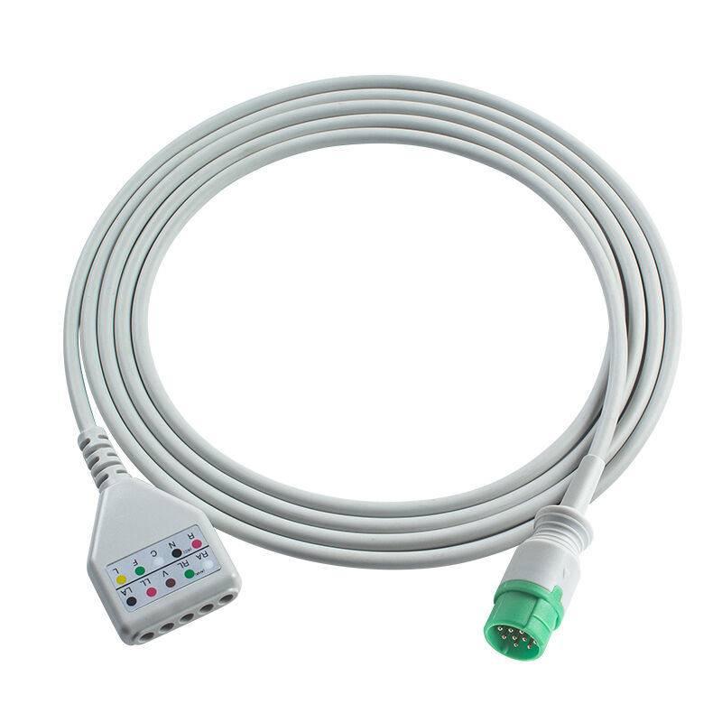 สายเคเบิล ECG Trunk แบบ Fukuda Denshi DS8 Series Din