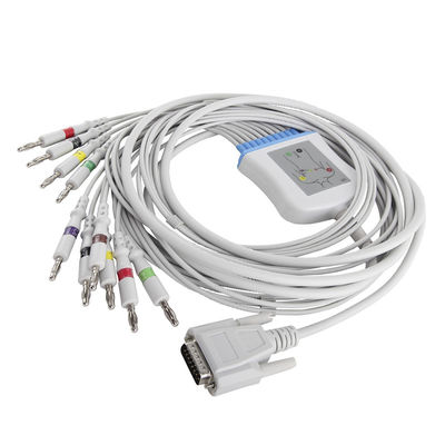 Mindray DECG-03A M2461A สายเคเบิล ECG และสายไฟตัวเชื่อมต่อกล้วย IEC 4.0