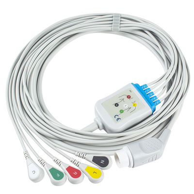 P-Hilips สาย ECG สำหรับผู้ใหญ่และสายตะกั่ว 8pin 3 Lead Snap สาย ECG