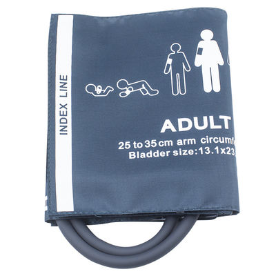 Universal NIBP Cuff ผู้ใหญ่หลอดคู่ NIBP Cuff ไนลอน 25-35 ซม. Dual Tube Cuff เครื่องวัดความดันโลหิตแบบใช้ซ้ำได้ Cuff