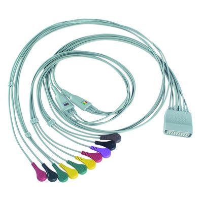 สอดคล้องกับ PH Telemetry Holter ECG 10Lead ECG Cable Holter IEC Snap