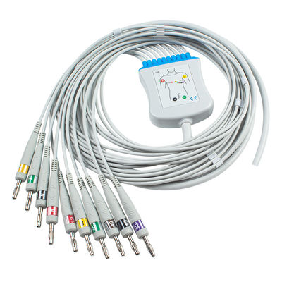 สาย EKG ครึ่งเสร็จ 10Lead กับปลายกล้วย รองรับทุกอุปกรณ์การแพทย์