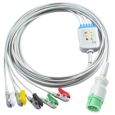 5 สายเคเบิล ECG ติดต่อตรง TPU ทับตัวกันกับ Comen